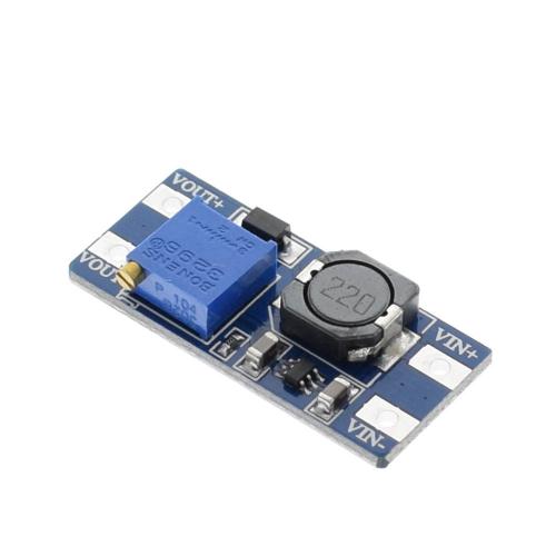 DC/DC įtampos keitiklis iš 2-24V į 2-28V 2A MT3608 (STEP UP) DC/DC įtampos keitiklis iš 2-24V į 2-28V 2A MT3608 (STEP UP)