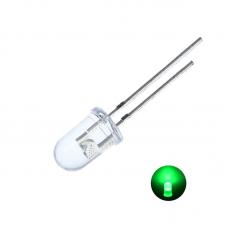 LED skaidrus šviesos diodas 5mm (žalias)