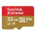 SanDisk Extreme 32GB 100Mb/s microSD atminties kortelė SanDisk Extreme 32GB 100Mb/s microSD atminties kortelė