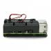 Raspberry Pi 4B aliumininis radiatorius - su 2 ventiliatoriais (juodas)