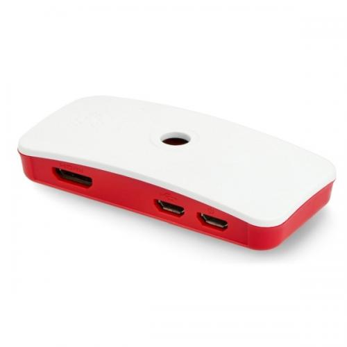 Oficialus Raspberry Pi Zero dėklas - raudonai baltas Oficialus Raspberry Pi Zero dėklas - raudonai baltas