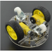 Važiuoklės apvali 2WD - robotų važiuoklė su nuolatinės srovės varikliu